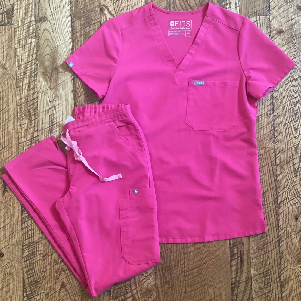 Figs scrub set size xs Hot Pink